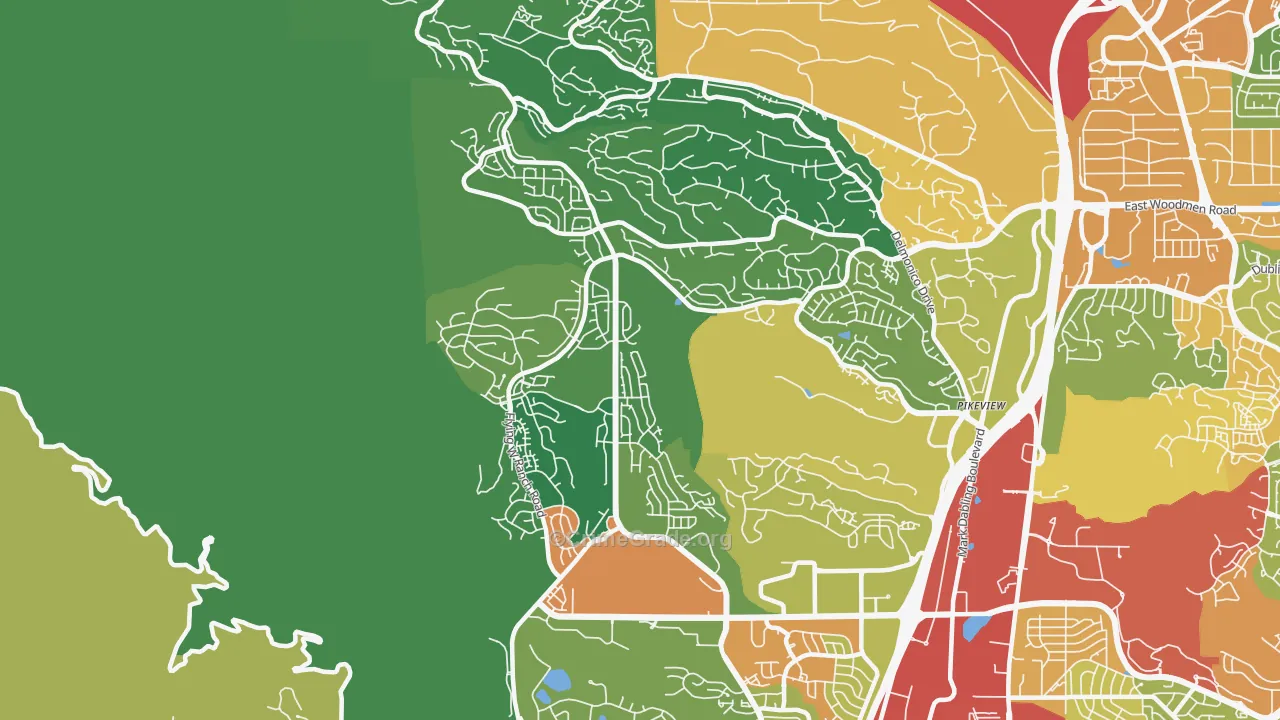 Northwest Colorado Springs, Colorado Springs, CO Map of Assault Rates