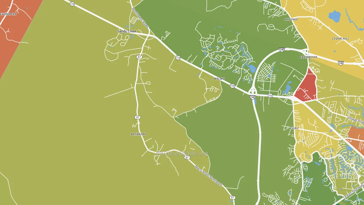 Northwest, NC Map of Assault Rates
