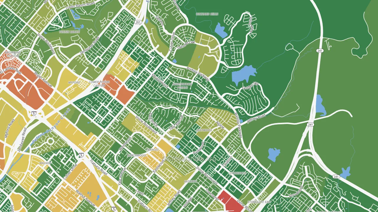 Northwood Point, Irvine, CA Map of Assault Rates