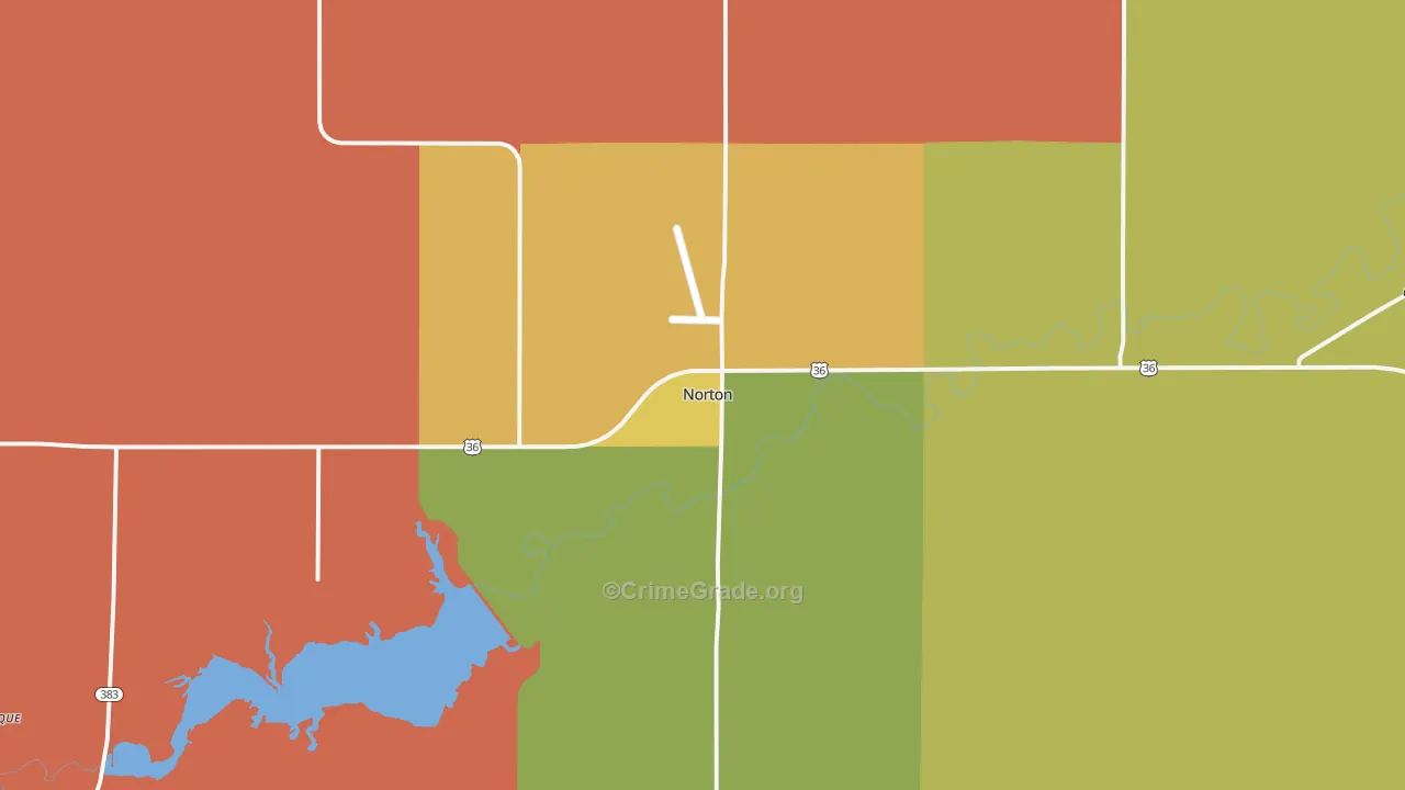 Norton, KS Map of Assault Rates