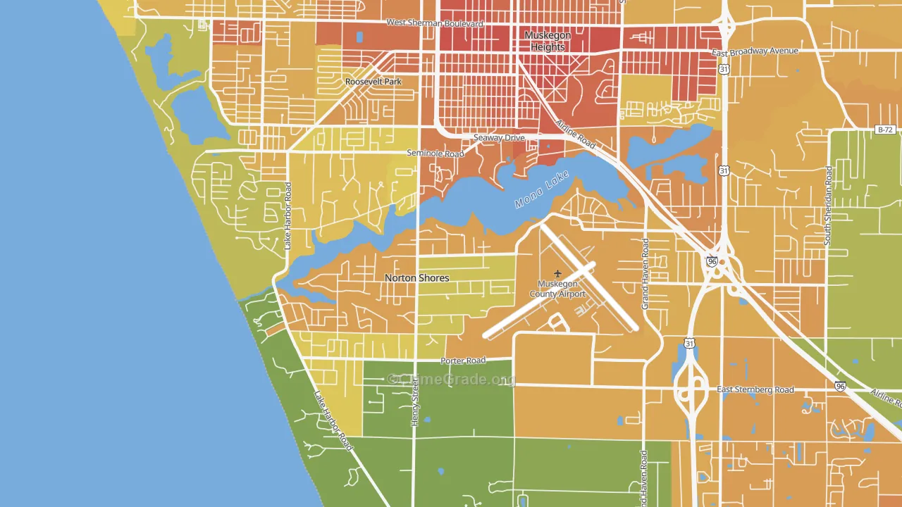 Norton Shores, MI Map of Assault Rates