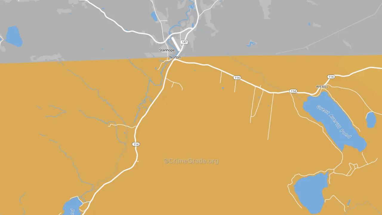 Norton, VT Map of Assault Rates