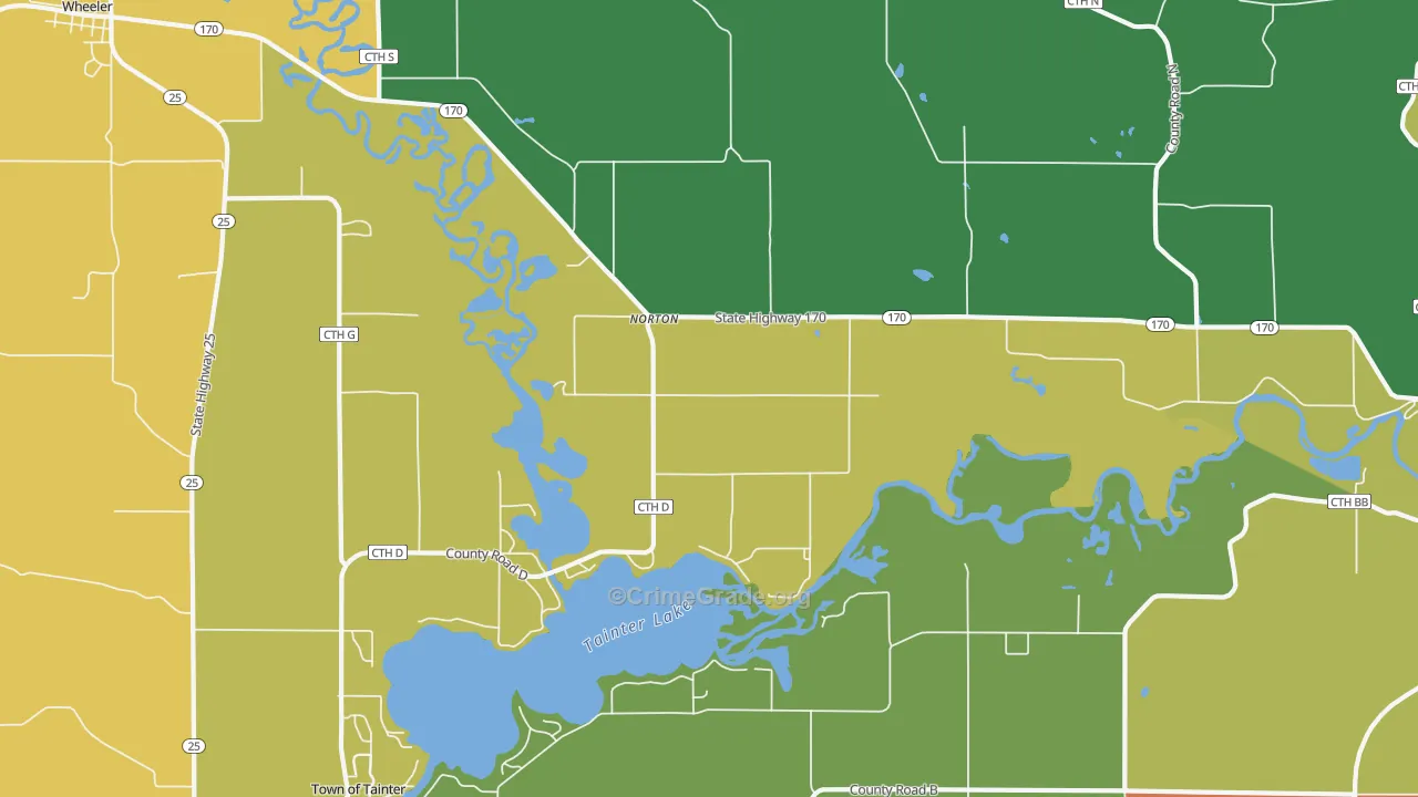 Norton, WI Map of Assault Rates