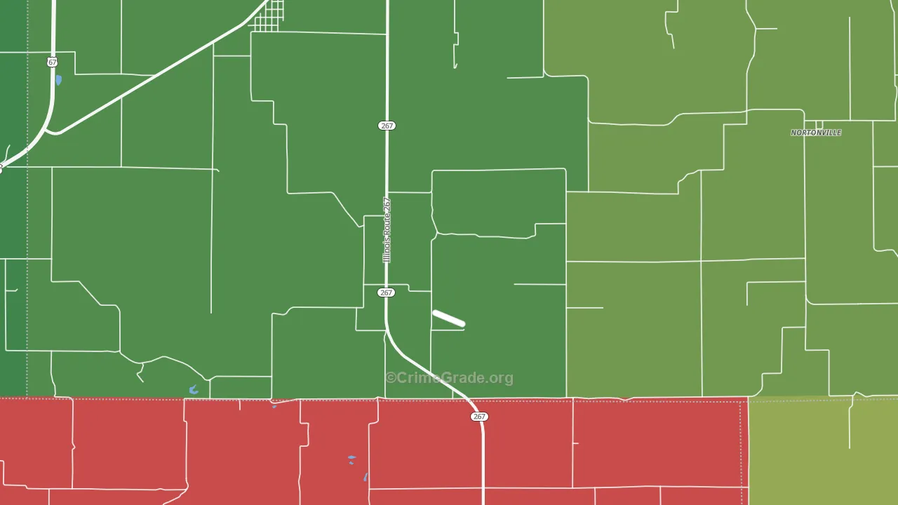 Nortonville, IL Map of Assault Rates