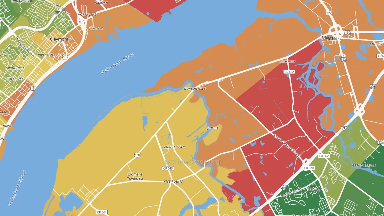 Nortonville, NJ Map of Assault Rates