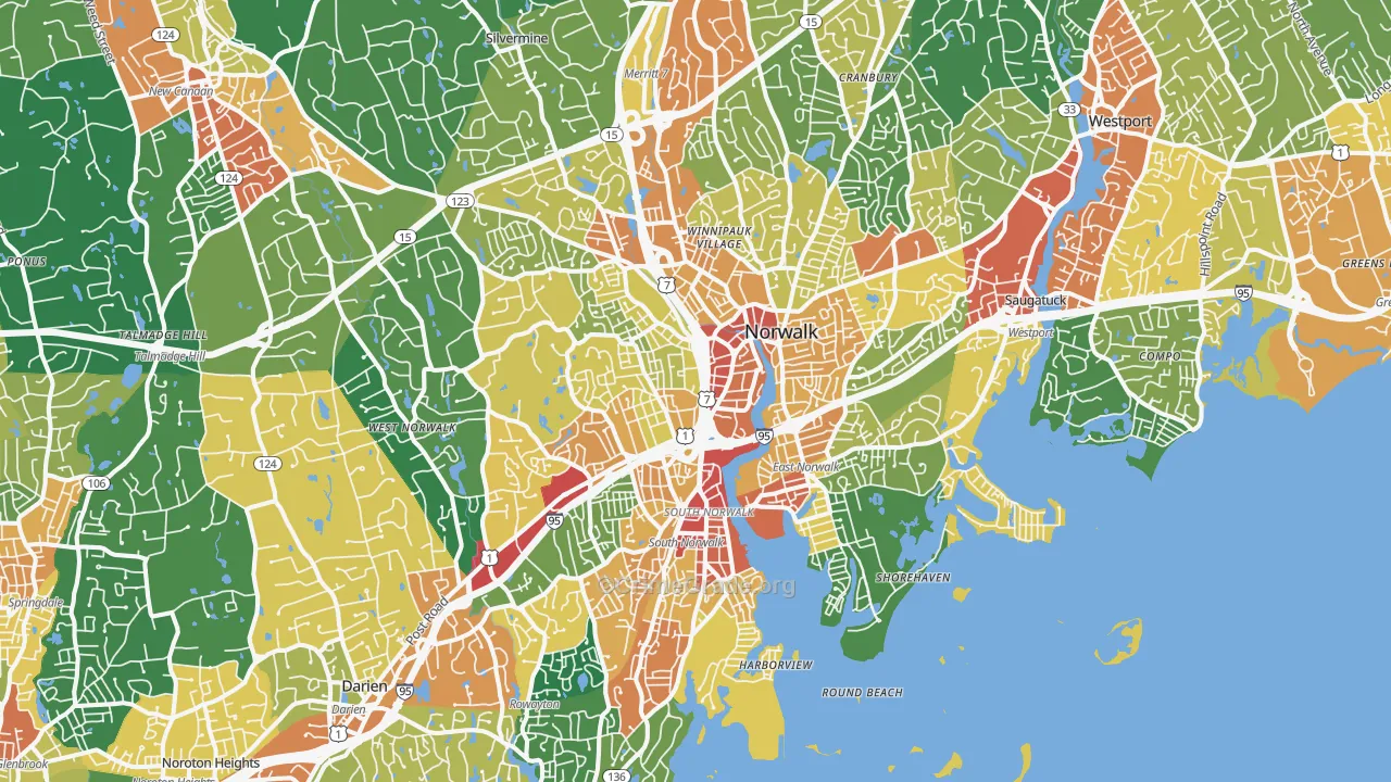 Norwalk, CT Map of Assault Rates