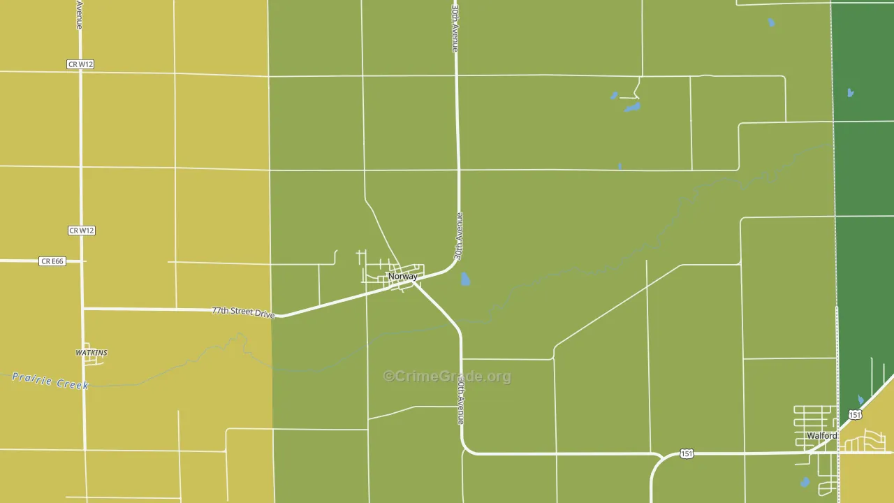 Norway, IA Map of Assault Rates