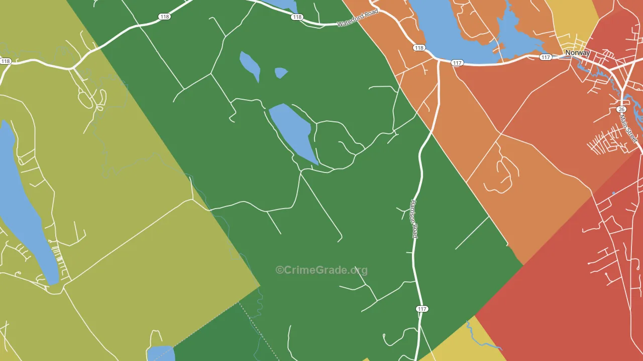 Norway Lake, ME Map of Assault Rates