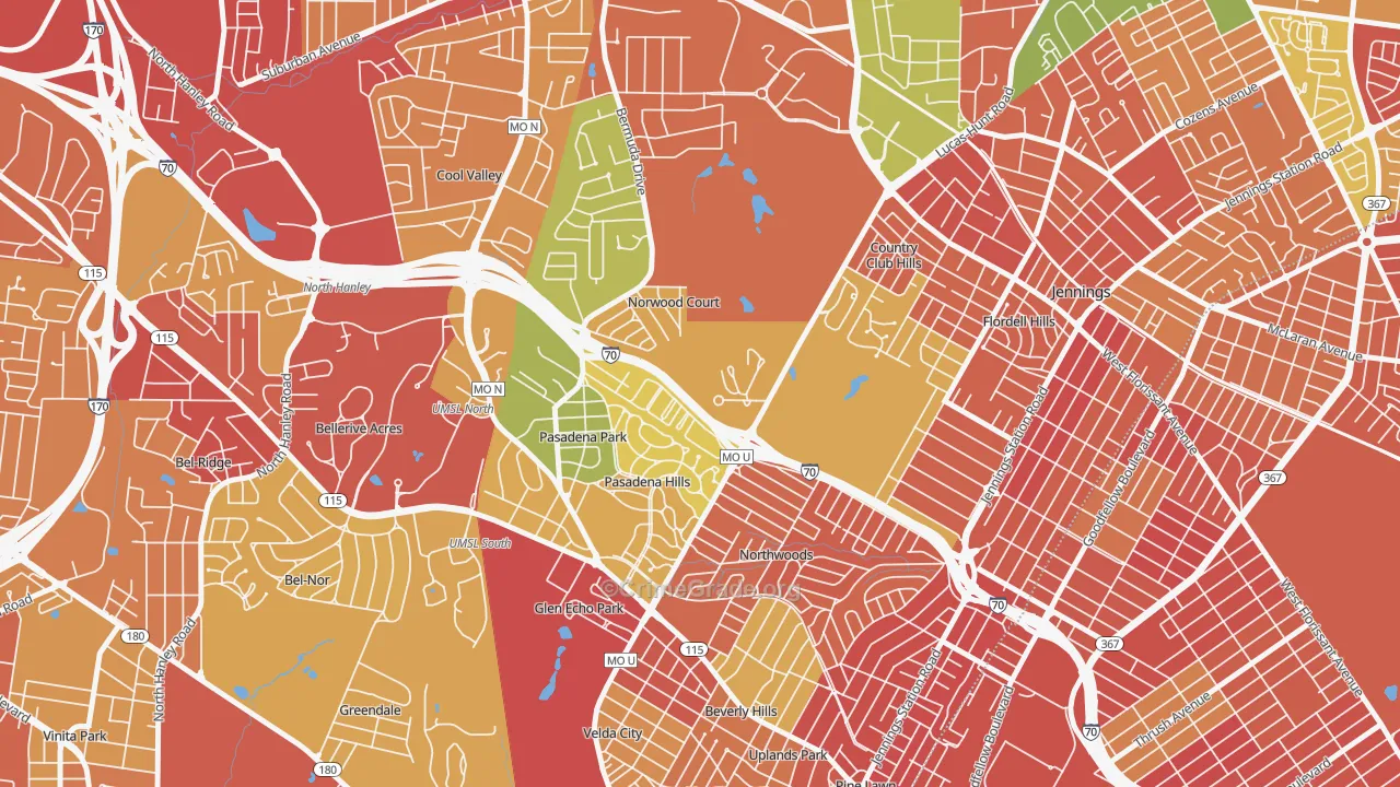 Norwood Court, MO Map of Assault Rates