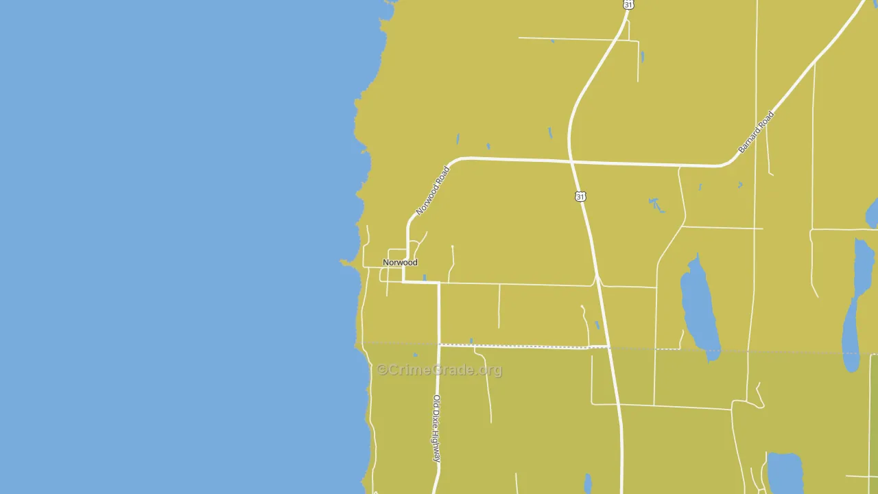 Norwood, MI Map of Assault Rates