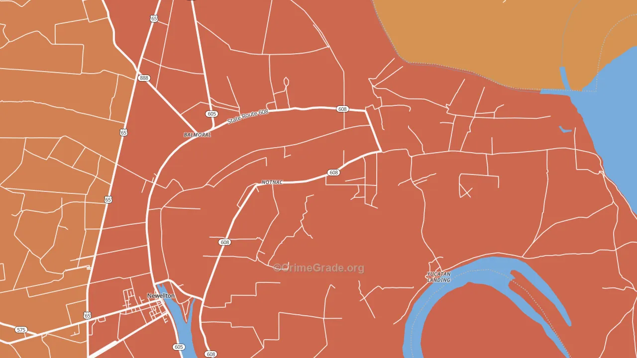 Notnac, LA Map of Assault Rates