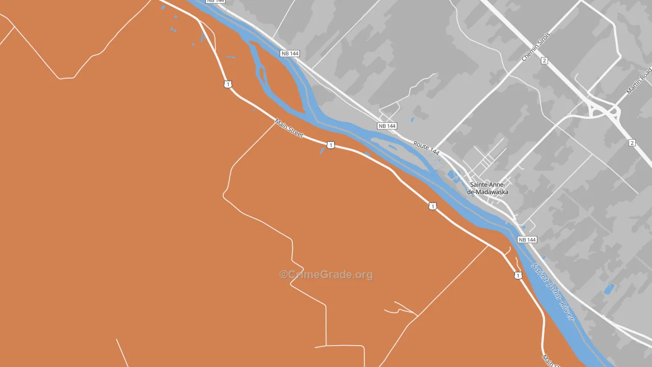Notre Dame, ME Map of Assault Rates
