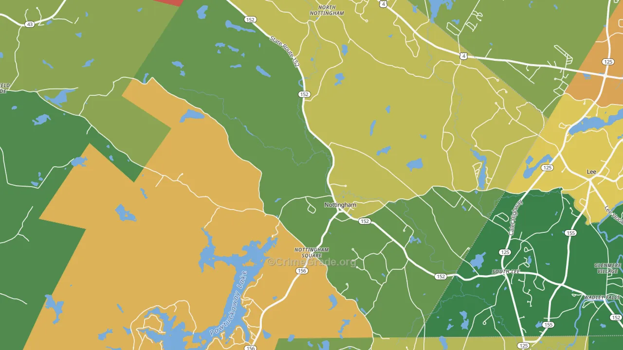 Nottingham, NH Map of Assault Rates