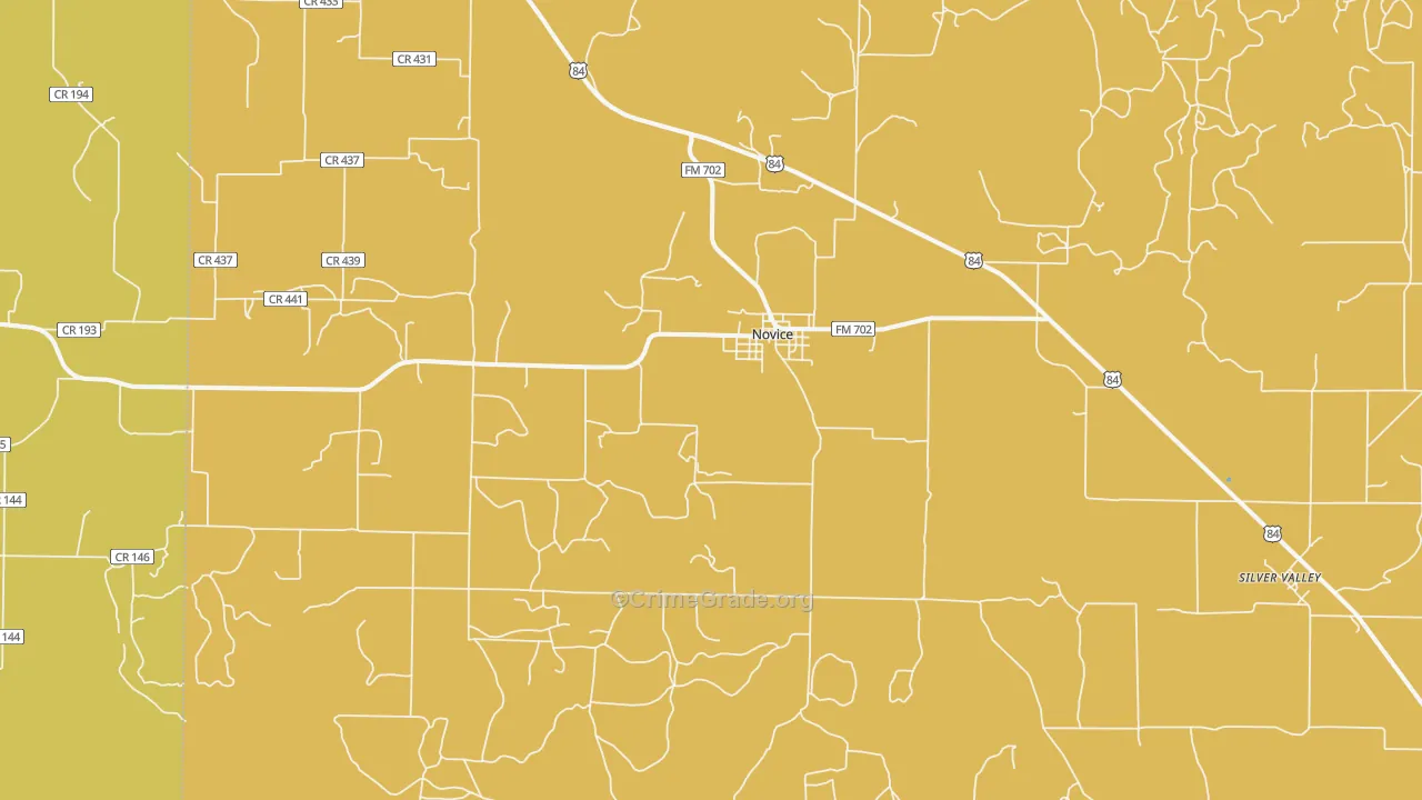 Novice, TX Map of Assault Rates