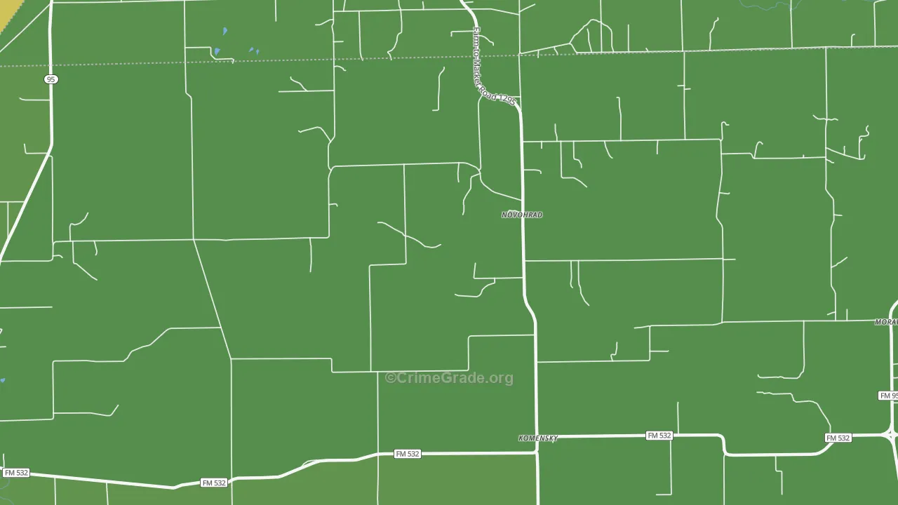 Novohrad, TX Map of Assault Rates