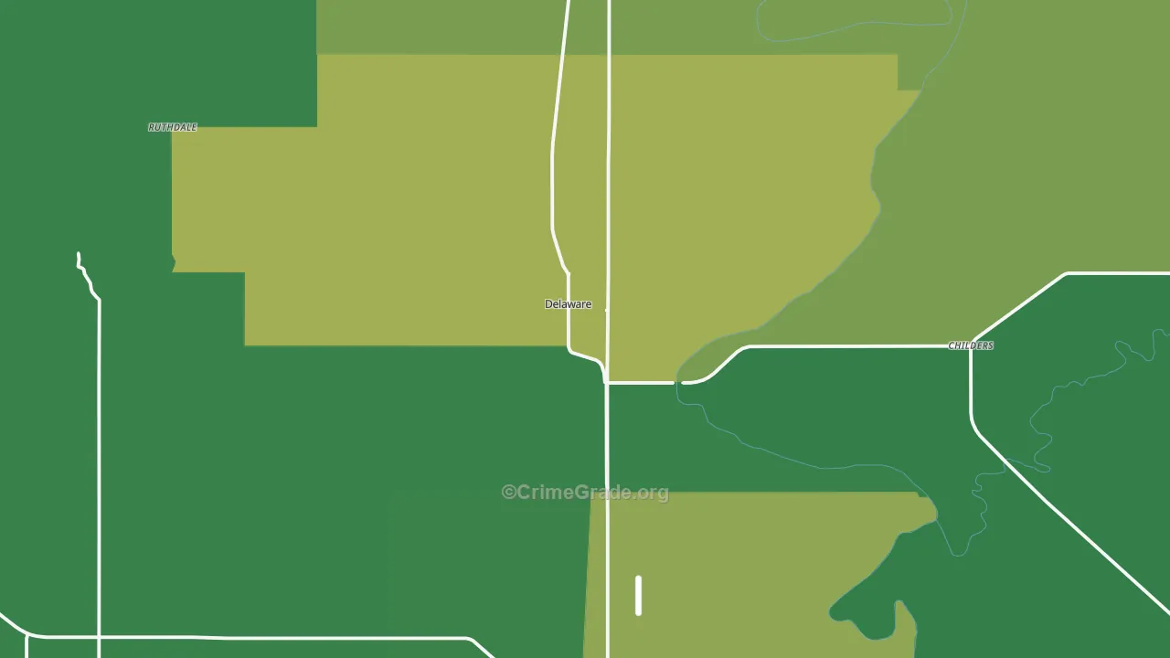 Nowata County, OK Map of Assault Rates