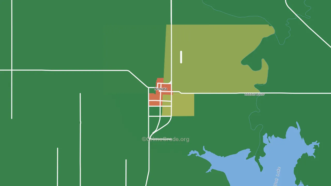 Nowata, OK Map of Assault Rates