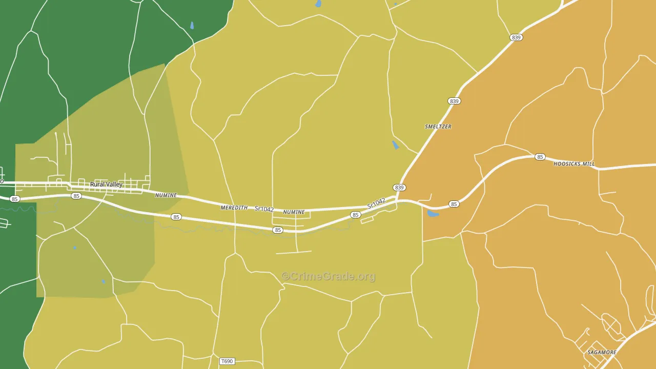 Nu Mine, PA Map of Assault Rates