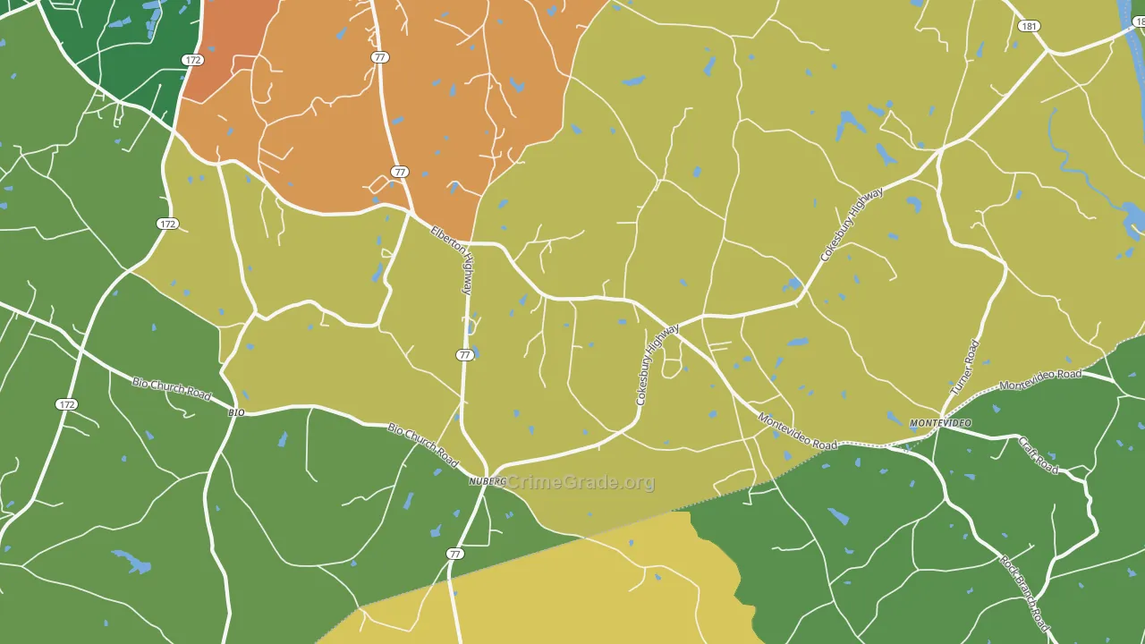 Nuberg, GA Map of Assault Rates