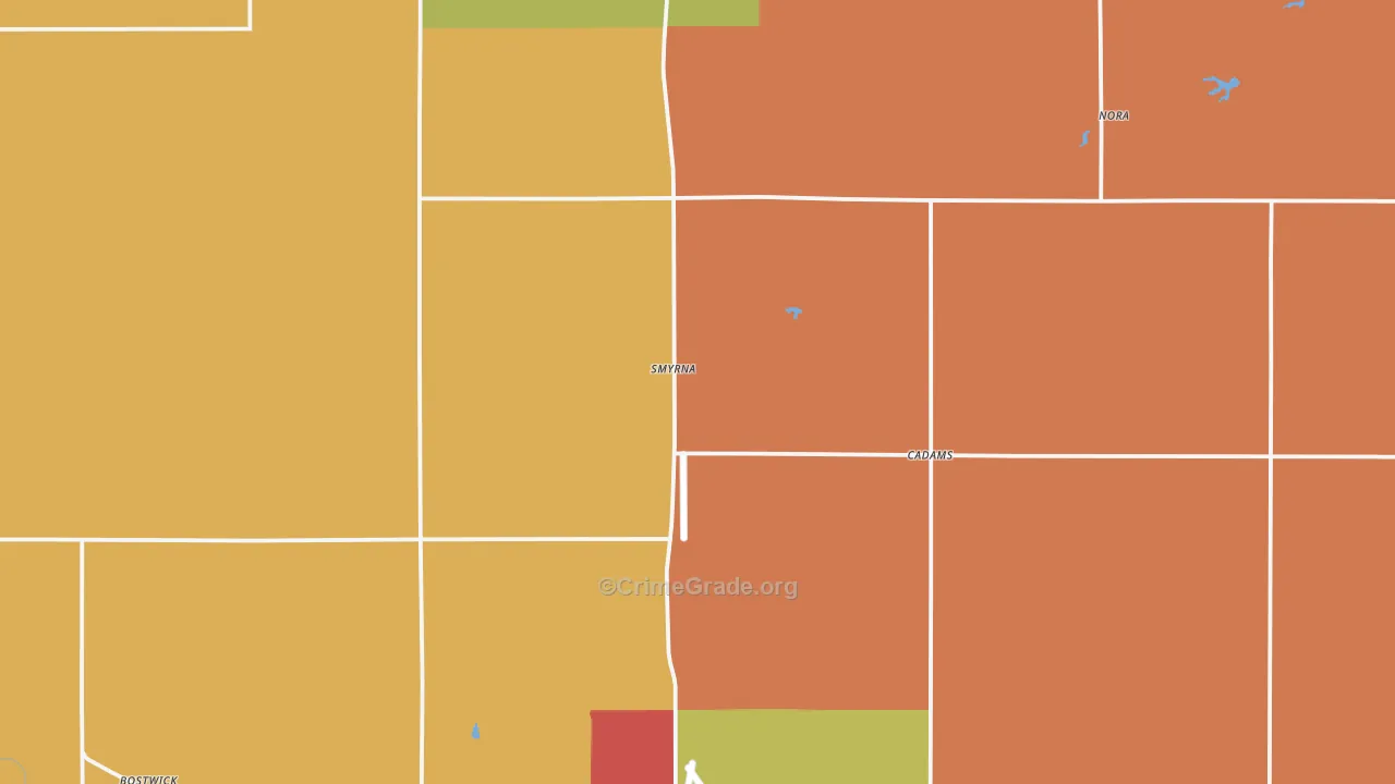 Nuckolls County, NE Map of Assault Rates