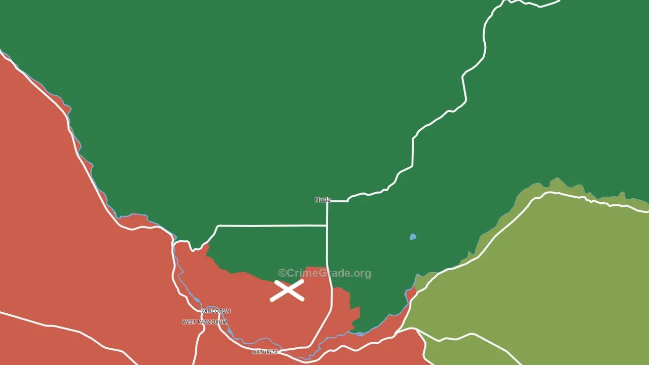 Nucla, CO Map of Assault Rates