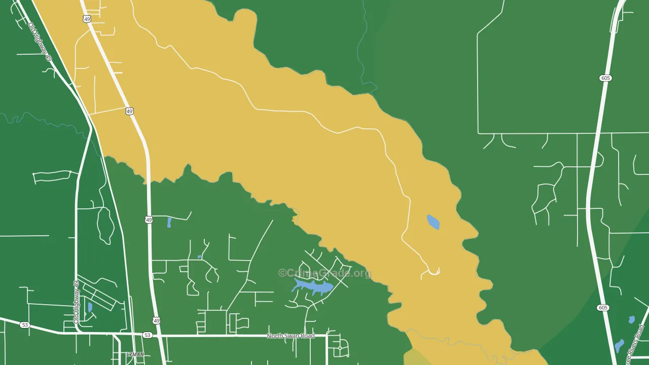 Nugent, MS Map of Assault Rates