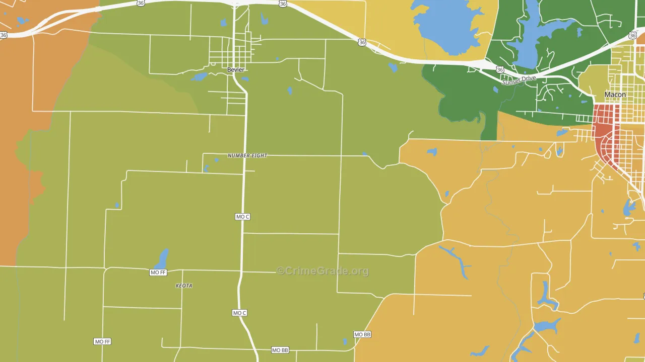 Number Eight, MO Map of Assault Rates