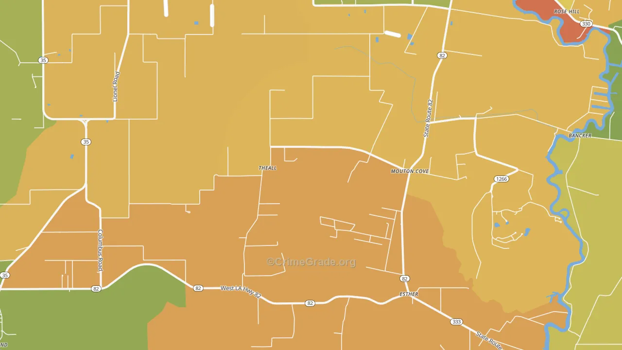 Nunez, LA Map of Assault Rates