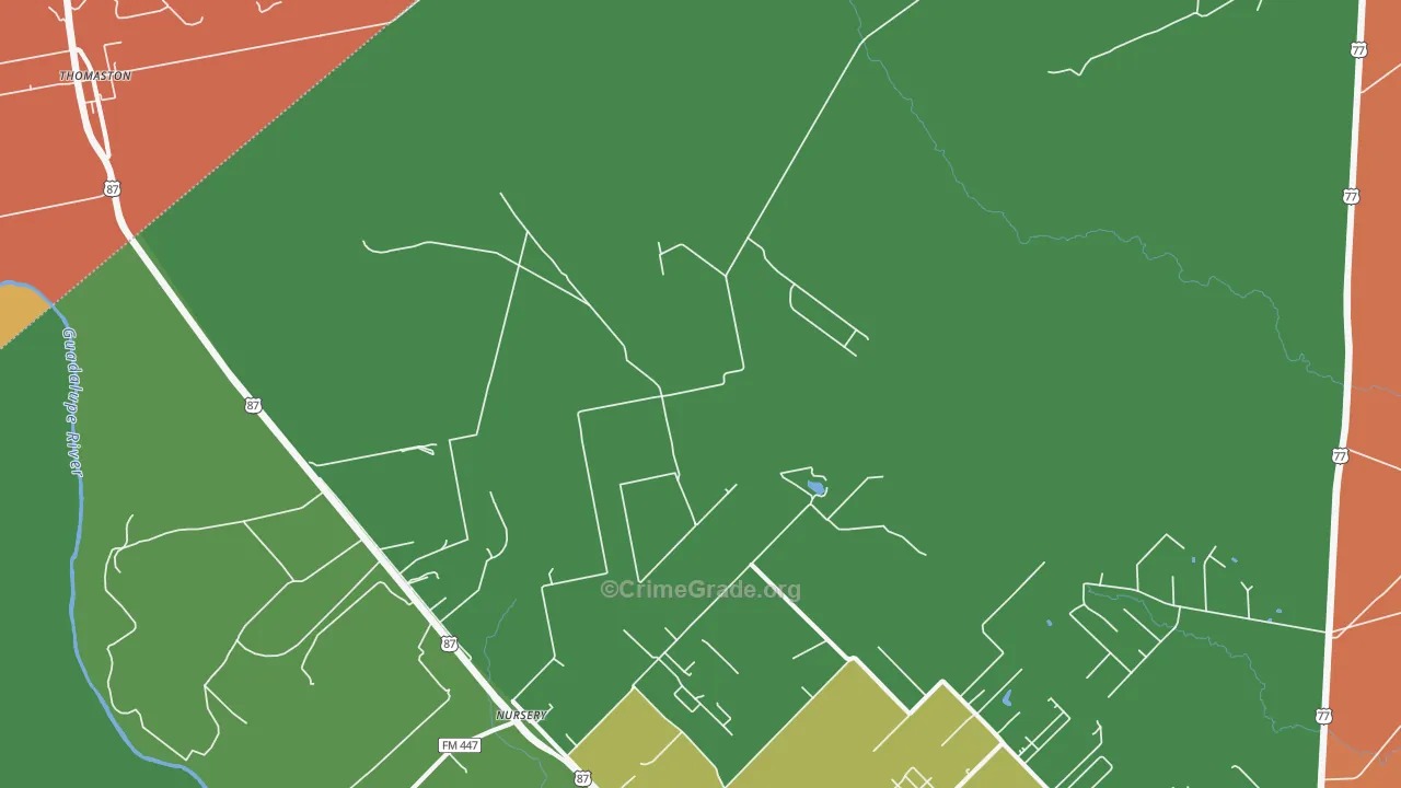 Nursery, TX Map of Assault Rates