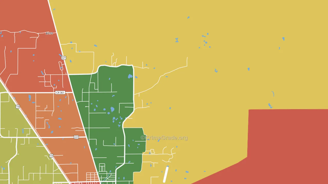 Nutall Rise, FL Map of Assault Rates