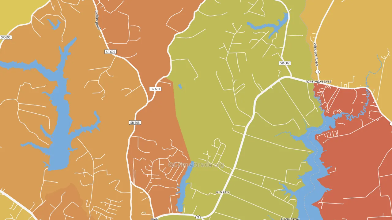 Nuttall, VA Map of Assault Rates