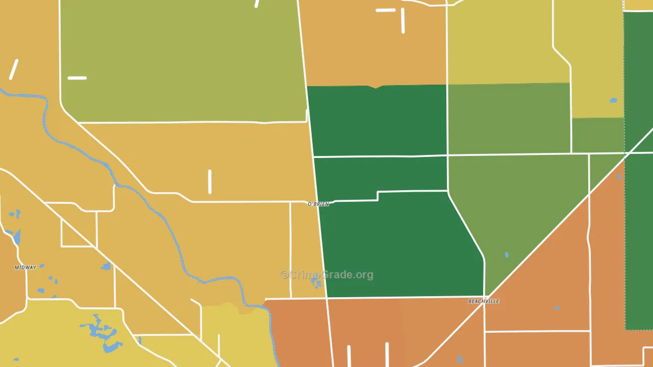 O'Brien, FL Map of Assault Rates