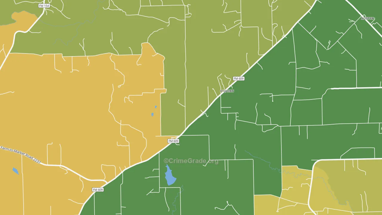 O'Quinn, TX Map of Assault Rates