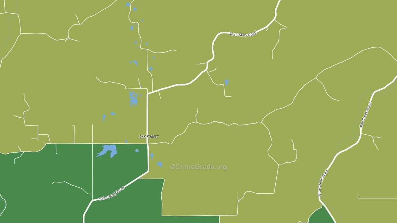 Oak Forest, IN Map of Assault Rates