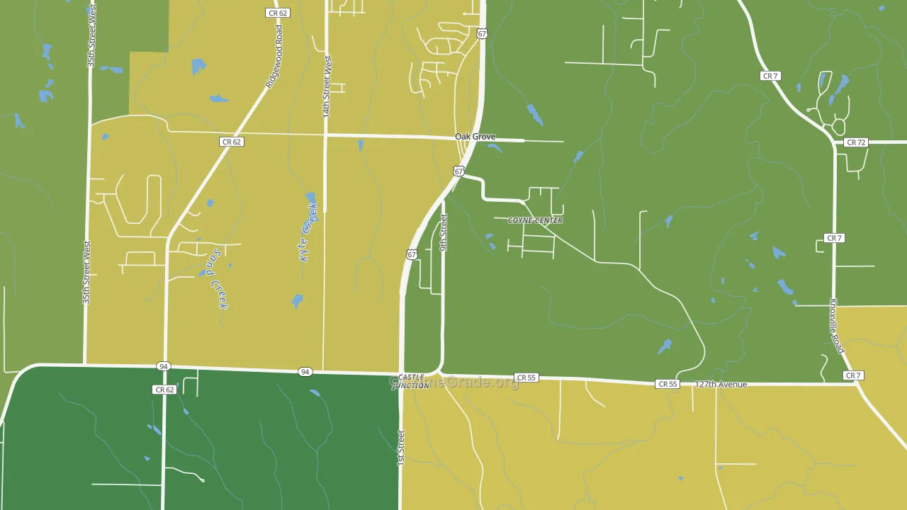 Oak Grove, IL Map of Assault Rates
