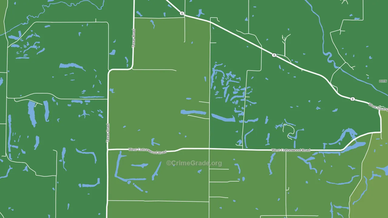 Oak Hill, IL Map of Assault Rates