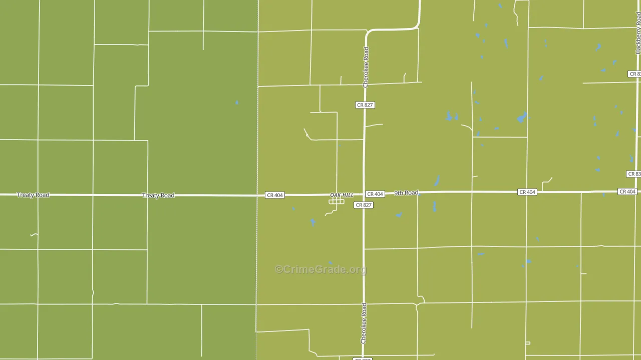 Oak Hill, KS Map of Assault Rates