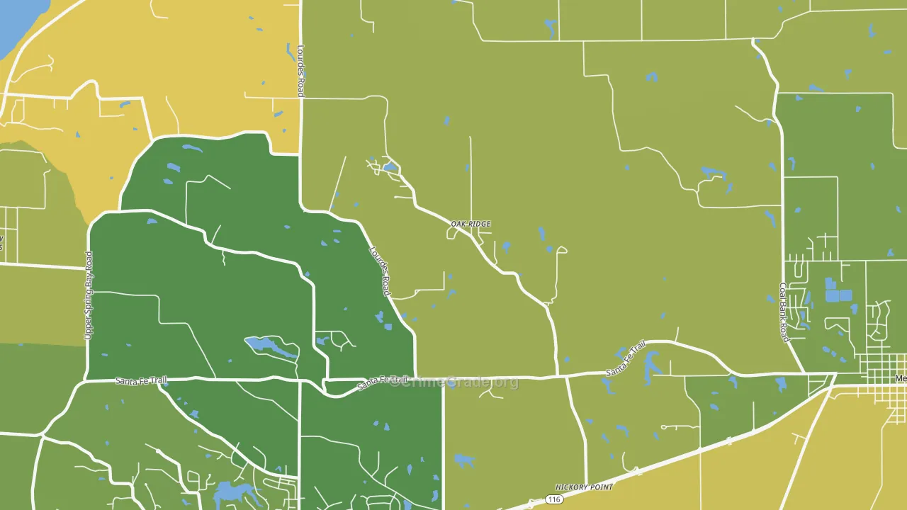 Oak Ridge, IL Map of Assault Rates