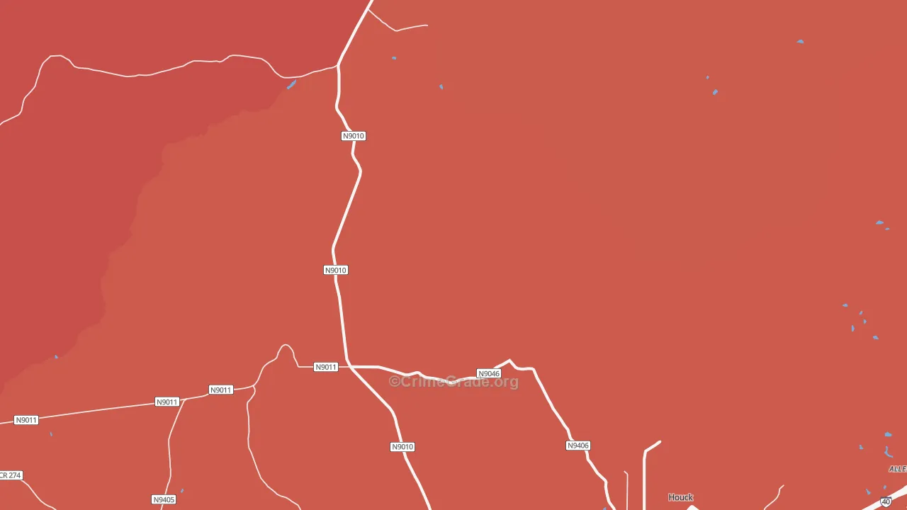 Oak Springs, AZ Map of Assault Rates