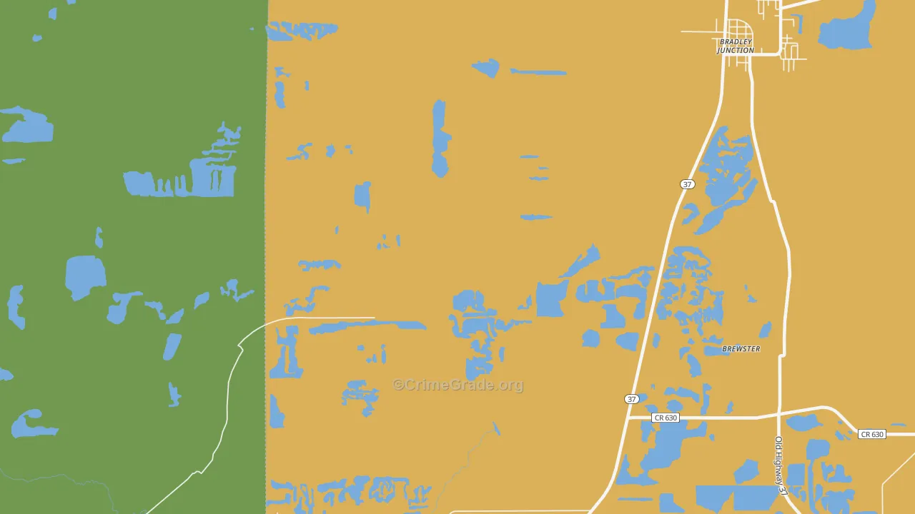 Oak Terrace, FL Map of Assault Rates