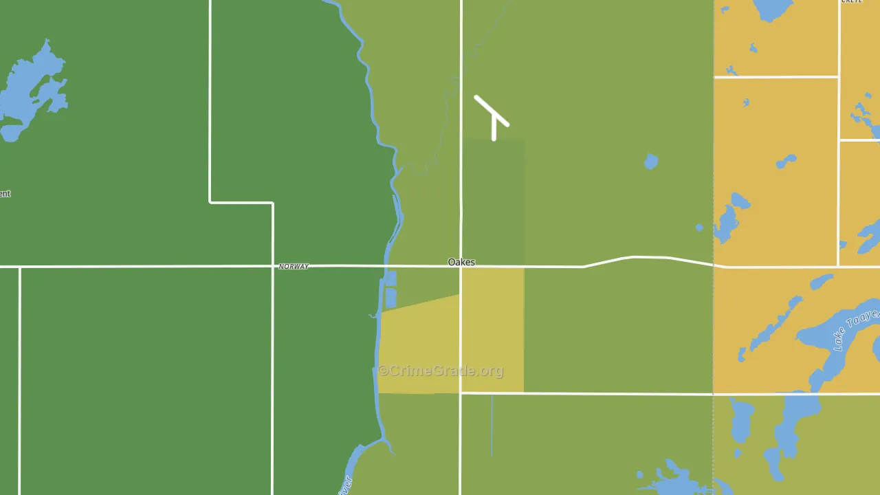Oakes, ND Map of Assault Rates
