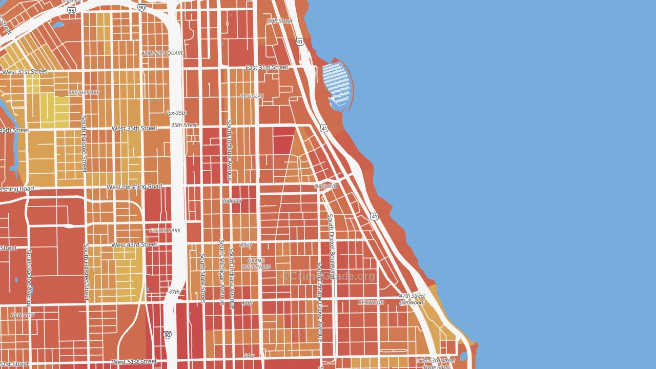 Oakland, Chicago, IL Map of Assault Rates