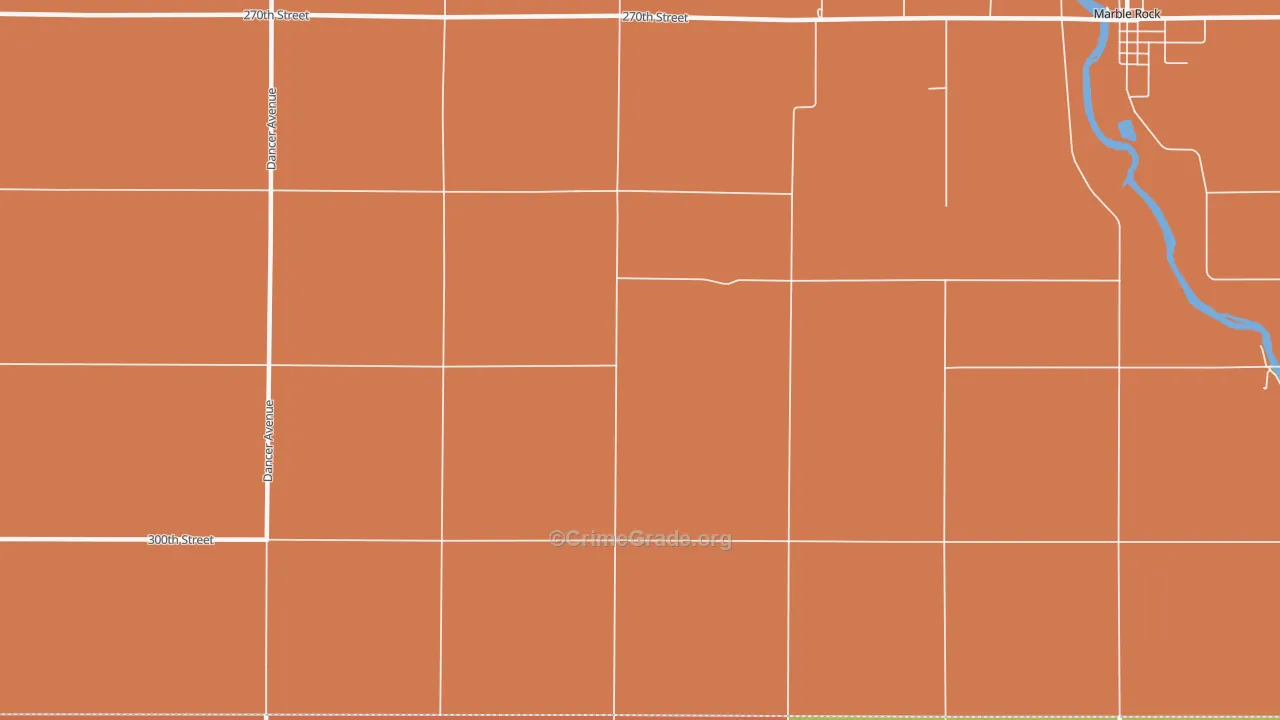 Oakwood, IA Map of Assault Rates