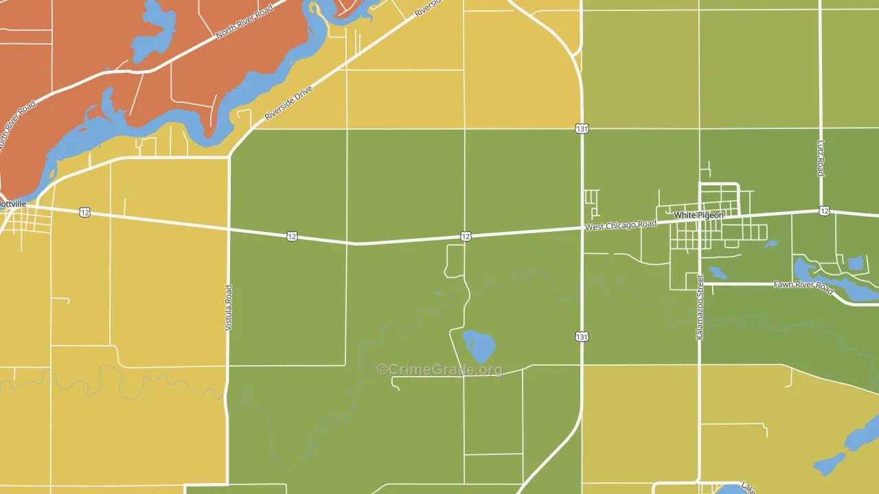 Oakwood, MI Map of Assault Rates