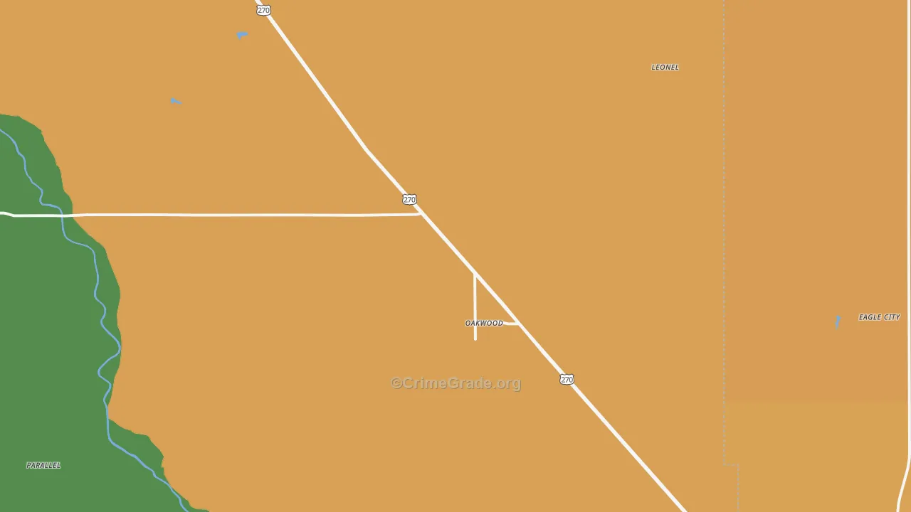 Oakwood, OK Map of Assault Rates