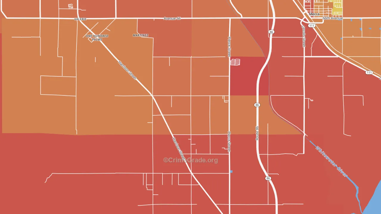 Oasis, CA Map of Assault Rates