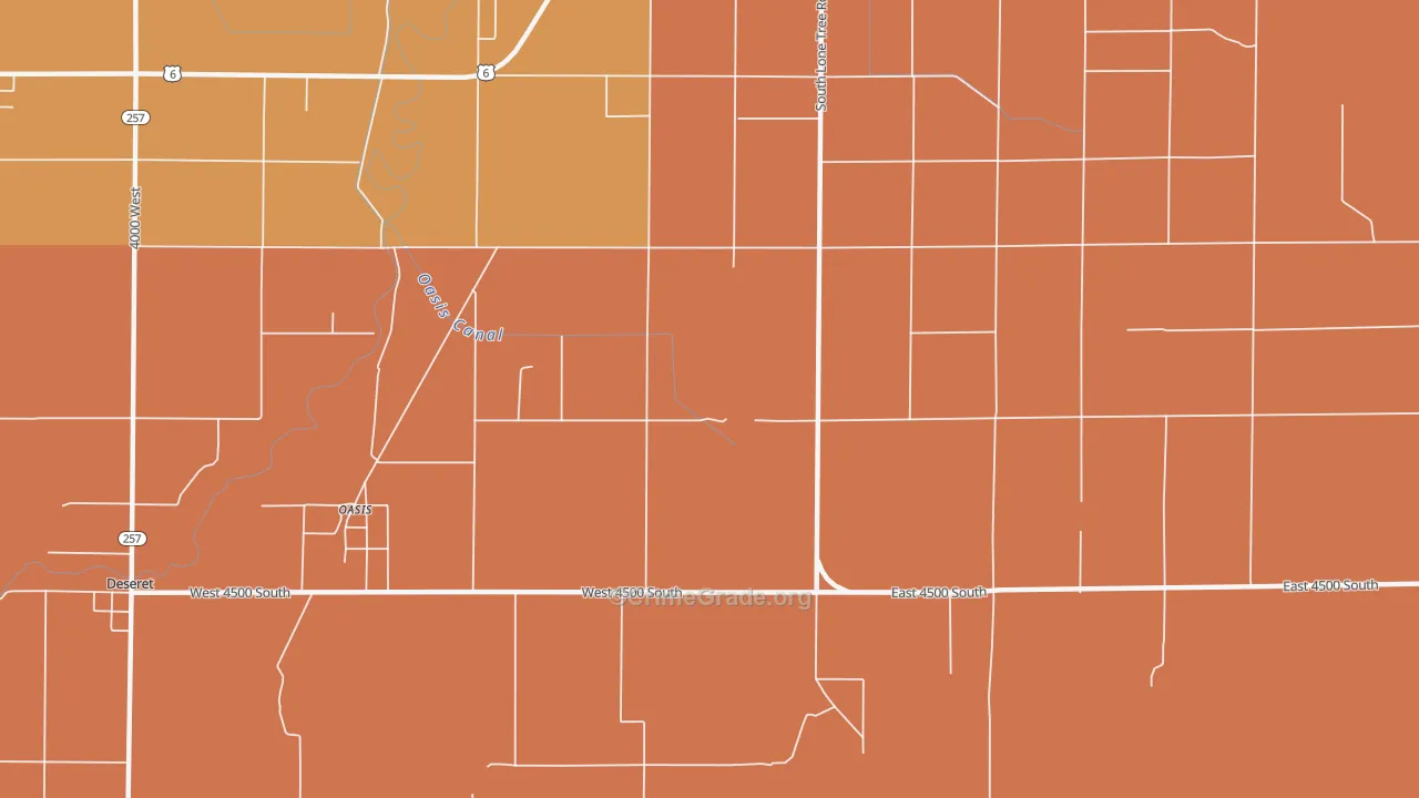 Oasis, UT Map of Assault Rates