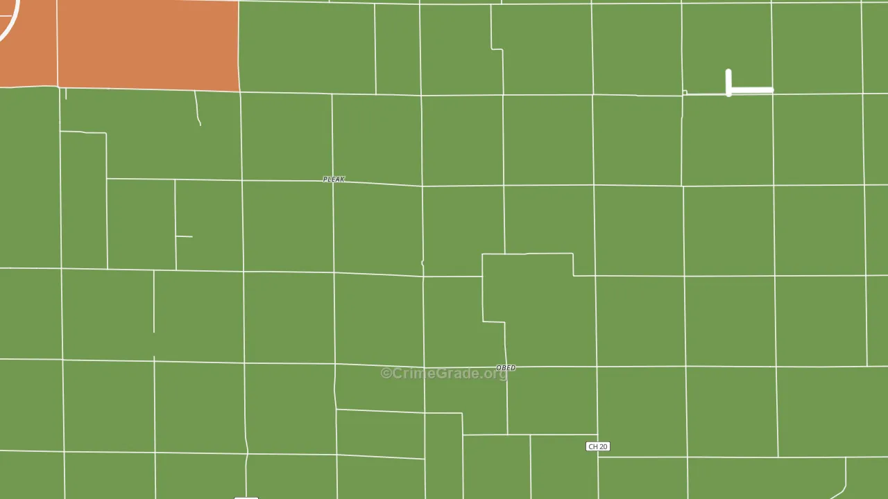 Obed, IL Map of Assault Rates