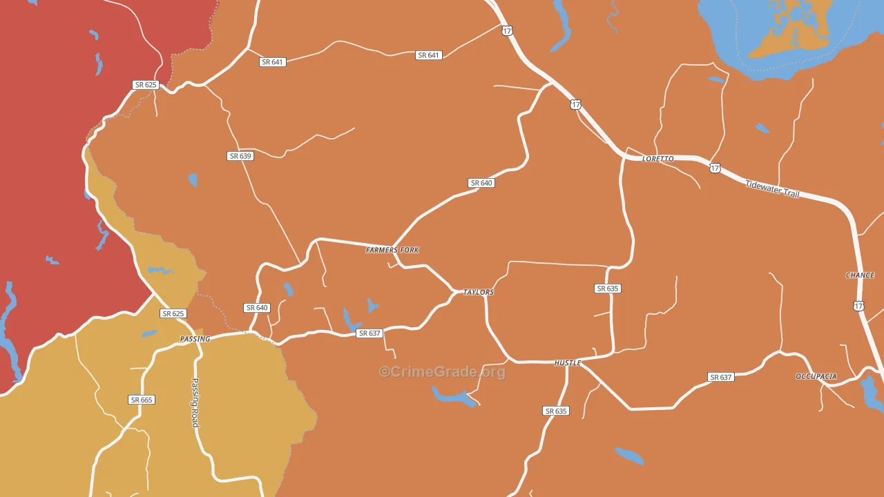Occupacia, VA Map of Assault Rates