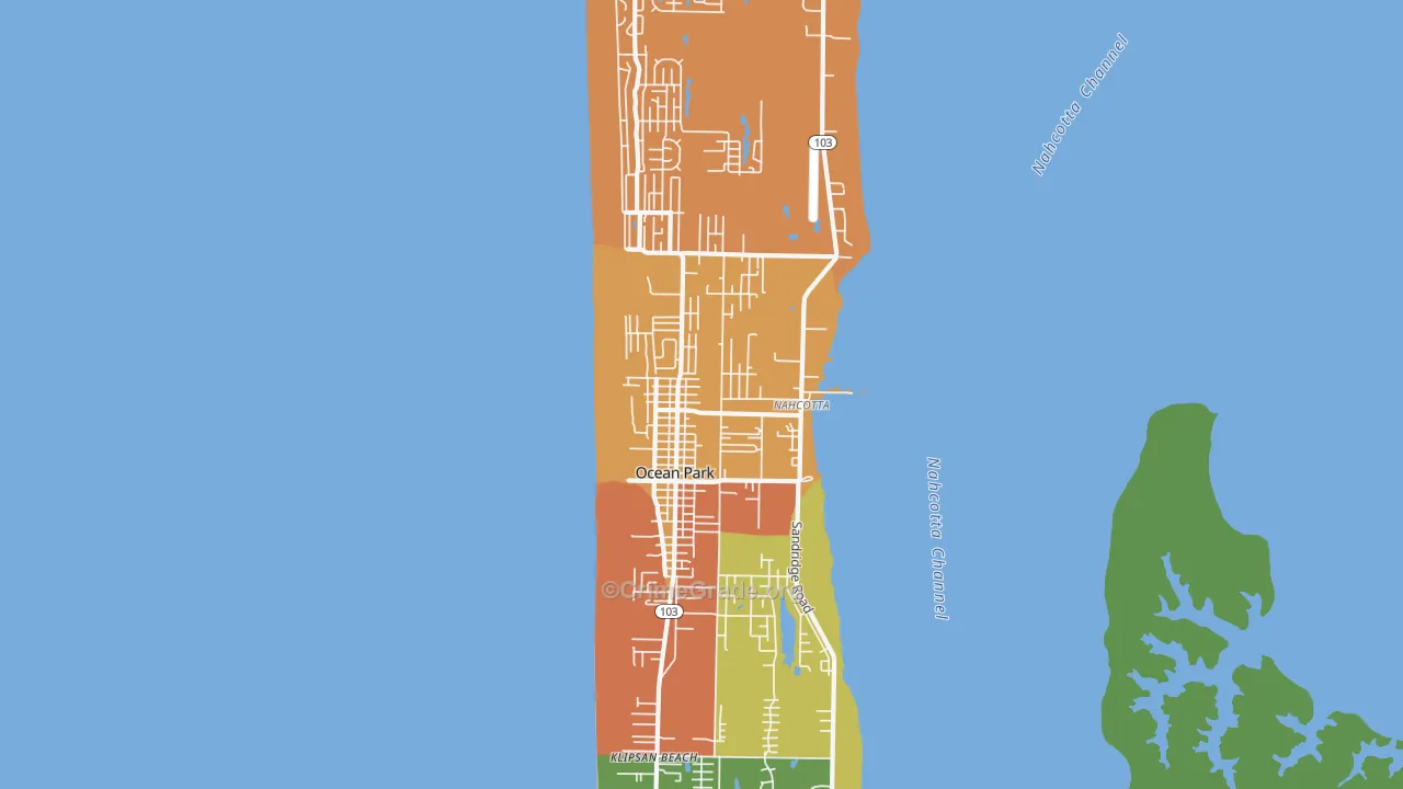 Ocean Park, WA Map of Assault Rates